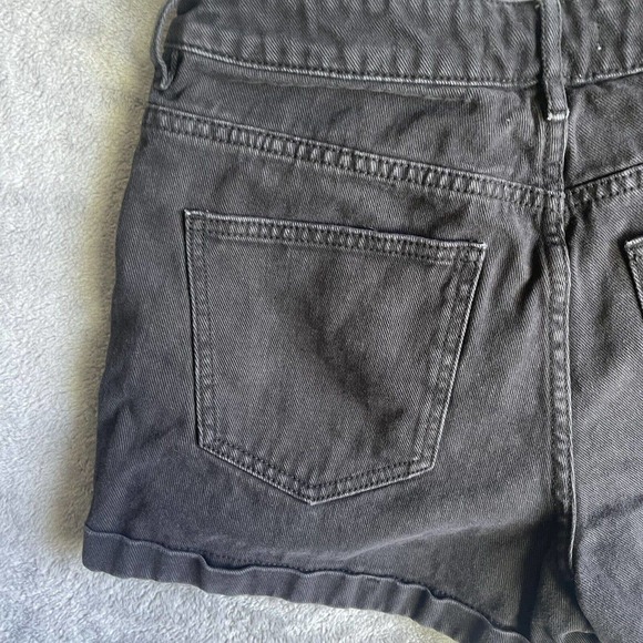 Pacsun Shorts Womens 27 Black Denim Mom Shorts High Rise Preppy Festival Beach - Picture 11 of 12